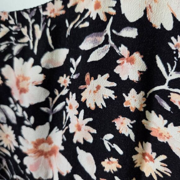 EUC AMERICAN EAGLE OUTFITTERS FLORAL DEEP SCOOP NECK BABYDOLL DRESS SIZE M - Picture 6 of 16